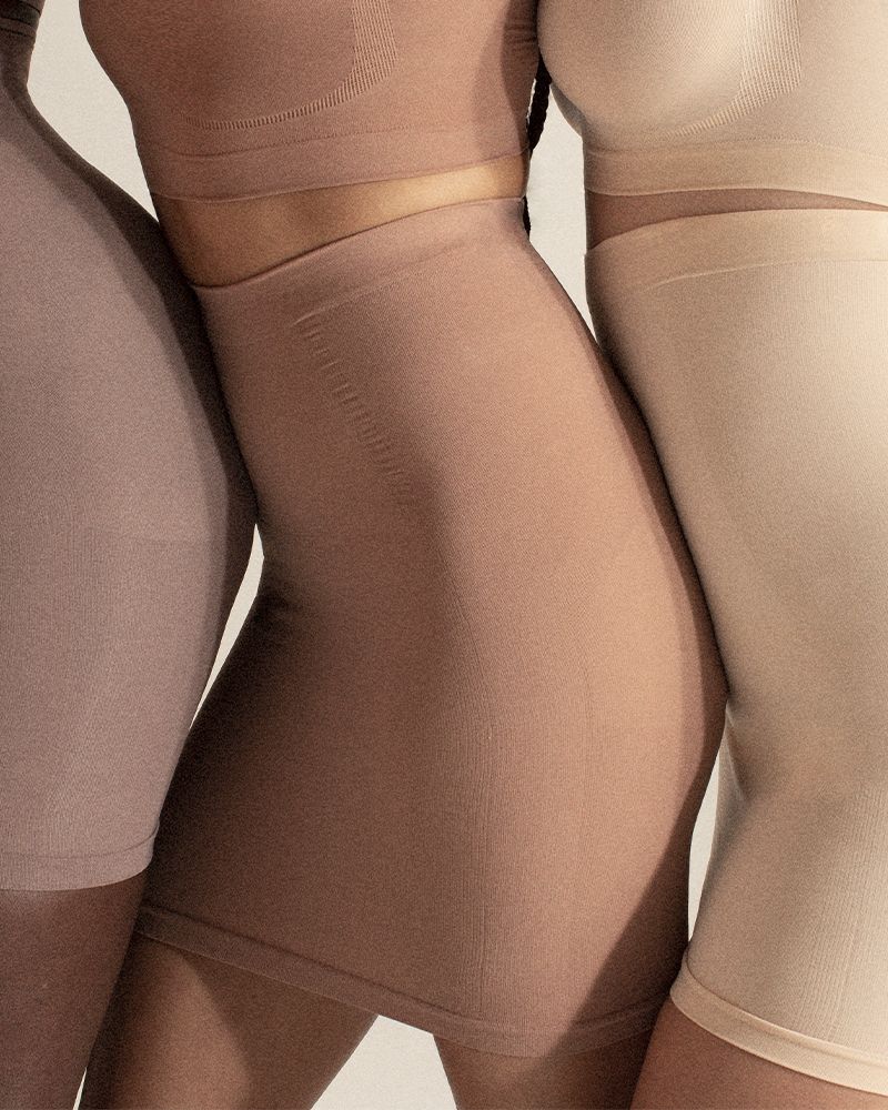 QRIC High Waist Half Slips for Women Under Dresses Shapewear Tummy Control  Slip Dress Seamless Bodyshaper Slimming Skirt - Single Pack 