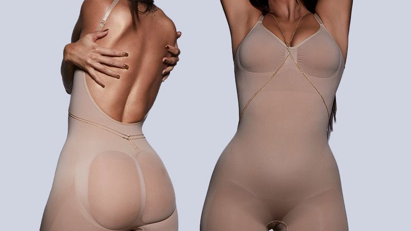 Backless Body Shaper For Women Push Up Bra Low Back Thong Bodysuit-i